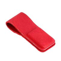 Easy Portable Magnetic Earphone Cable Keeper Leather Case For Quick Storage Intertwist Prevention And Compact Design raudona