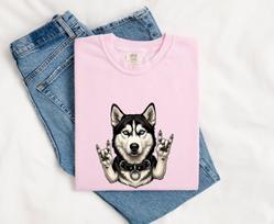 Husky Pet Shirt Dog Songs Gift Women Minimalist Graphic Tee Siberian Husky T-Shirt Dog Fan Husky Graphic Tshirt Music Graphic Classic Tag 3XL