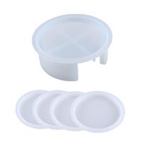 Silicone Coaster Mold for Resin Casting,Epoxy Resin Coaster Mold Kit Holder Mold