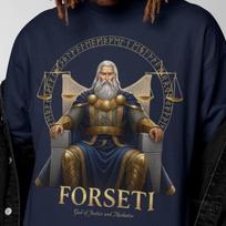Forseti T-Shirt | Norse Mythology God Tee | God of Justice Top M