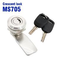 MS705 tongue lock crescent distribution box trash can lock industrial equipment door 304 stainless steel lock 20 * 22 opening