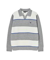 Golla Stripe Collar Knit [Melange Grey] Melange Grey/S