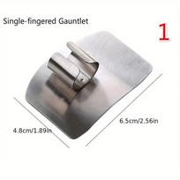 1PC Stainless Steel Finger Guard Anti Cut Shield Anti Slip Grip Safe Cutting Kitchen Tool for Cooking šviesiai pilka spalva