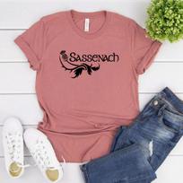 Sassenach T-shirt moterims Outlander knygų serijos marškinėliai Outlander TV laidos įkvėpti marškinėliai Claire Jamie Fraser viršutiniai drabužiai Grafiniai marškinėliai S