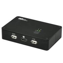 RATOC Systems 4K HDMI USB and KVM Switch Display, Keyboard, Mouse, 2-Port (RS-250UHDP-4K) juoda