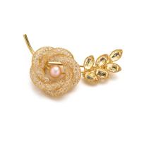 Weiman Exquisite Flower Zircon Copper Brooches Luxury Women Fashion Rhinestone Crystal Gold Plated Customize Designer Brooch Pin TXZ923001-1 auksas
