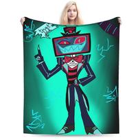Cozy hazbines hoteles alastor vox 2 Blanket Merch Room Decorative Throw Blankets Super Soft Velvet for Travel Size: 75*100cm, Weight: 230 GSM
