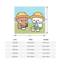 Bubu Panda Dudu Bear Blankets Fleece Ultra-Soft Throw Blankets for Home Couch Bed Rug Size: 75*100cm, Weight: 230 GSM