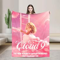 Warm Blanket Camping Megan Moroney Singer Cloud 9 Album Throw Blanket Flannel Bedspread For Outdoor Fluffy Sofa Bed Cover Size: 75*100cm, Weight: 230 GSM