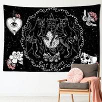 Cat Witch Tapestry Mandala Home Living Room Wall Cloth Tapestry Wall Sticker Decoration Wall Decoration Tapestry 100X70CM