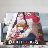 Oshi No Ko Anime Blanket Soft Quality Throw Blanket for Winter Warmth Perfect for Bed Sofa Outdoor Use Gift for Fans Size: 75*100cm, Weight: 230 GSM