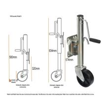 6  Rocking Guide Wheel Car Jack - 1000 lbs Lifting Support for RV, Yacht, ATV & Trailer Accessories