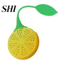 Cute Tea Strainer Lemon Shaped Heat-resistant Silicone Loose Leaf Filter Infuser for Kitchen Lemon** geltona