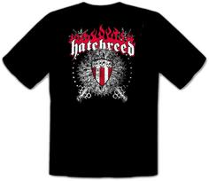 Hatebreed Skull Maces Logo Black Tshirt 185 S