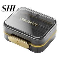 Mini Dispensing Box Portable Pill Moisture Dust Proof Secure Closure Convenient Eco-friendly Long Lifespan Dispenser for Travel Compact Storage juoda