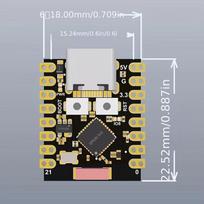 ESP32 C3 Mini Development Board WiFi Bluetooth Module 32Bit Single Core 16Pin Type C for DIY IoT Prototyping Projects A1