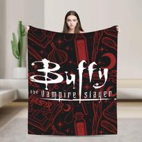 Buffy vampyrų žudikė Siaubo pledai Flanelinis Juokingas Minkštas Mesti Pledas Lovai Svetainei Pavasariui/Rudeniui, 75X95CM