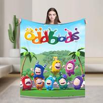 Oddbods šou (TV pledai Kokybiški Super minkšti Mieli animacinių filmų metami pledai Žiemai Kelionėms Sofa Lova Gatvės tendencija Lovatiesė 75X95CM
