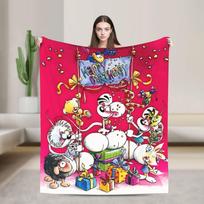Diddl Su gimtadieniu Šilta antklodė Dekoratyvinė pliušinė patalynė Pledai Juokinga lauko flanelinė lovatiesė Sofos lovos užvalkalas 75X95CM