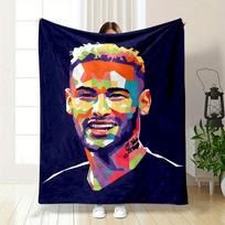 Abstract, Vibrant Geometric Shapes Forming a Colorful Portrait Outline. for All Seasons Blanket Lunch Break Throw Gift 75X95CM