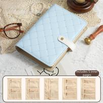 PU Leather Jewellery Binder Portable Jewelry Organizer Roll Jewelry Storage Bag  Photo Props mėlyna
