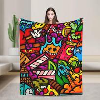 Animacinis mielas piešinukas pliušinis pledas mergaitėms berniukams flanelinis mesti pledas sofai kėdei lovai šiltas individualus DIY kokybiškas lovatiesės dovanų 75X95CM