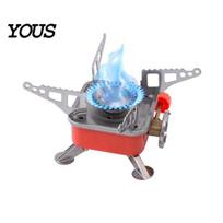 Portable Camping Stove Outdoor Stove, 2800W Adjustable Foldable Square Camp Compact Survival Cooking Equipment Gas Burner for Backpacking Hiking