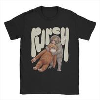 Punch Baby Monkey Team Cute T Shirts for Men Pure Cotton Humorous TShirt Crewneck  Tees Short Sleeve Clothing Classic S įvairiaspalvis