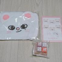 STRAY KIDS Hyunjin Jinny Red Koozie Keyring Pouch Stickers (Set)