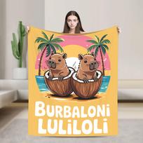Italian Brainrot Meme Plush Blankets Child Flannel Bedding Throws For Bedroom Soft Warm Custom Quality Bedspread Gift Idea Size: 75*100cm, Weight: 230 GSM