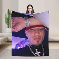 Omar Courtz Singer Soft Warm Blanket Child Plush Throw Blanket Print Living Room Flannel Bedspread Sofa Bed Cover Size: 75*100cm, Weight: 230 GSM