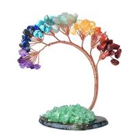 1 vnt. Natūralios spalvos kristalų medelis pavyzdys Agatas Reiki gydymas Namų dekoravimo ornamentai Sėkmės medis „Pasidaryk pats“ dovanos Suvenyrinė dovana 1PC