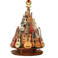 Acrylic Flat Guitar Christmas Tree Ornament & Backpack Pendant white