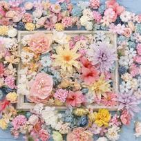 Dirbtinės šilkinės gėlės pasidaryk pats vainikams, plaukų aksesuarams, drabužiams ir gėlių sienų dekorui 12 pcs random mixed flowers (3-12cm)