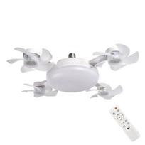 2-in-1 pakabinamas ventiliatorius su LED žibintu 3 spalvų režimai Pritemdymas Tylus veikimas white