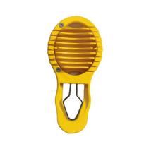 Multifunctional Plastic Egg Shell Peeler Yellow Topping Egg Slicer Shell Cracking Peeling Boiled Eggshell Perforator for Home geltona