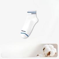 Sock Men's Short Socks Pure Cotton Anti-odor Short Trousers Non-slippery Breathable Absorbs Sweat Anti-fungal Antibacterial 1 pair