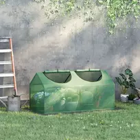 Outsunny plėvelinis šiltnamis su langeliu, PE šiltnamis, pomidorų namelis, daigykla, 120x60x60 cm, žalias