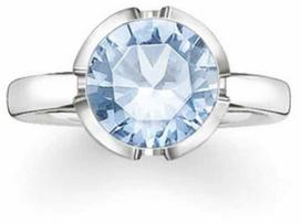 Biżuteria THOMAS SABO 036-009-31-48. Pierścionek, Kolor mėlyna sidabrinė. Kobieta.