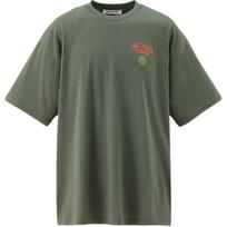 Onitsuka Tiger T Shirts Unisex Khaki Orange Crew Neck 2183B531-300 S