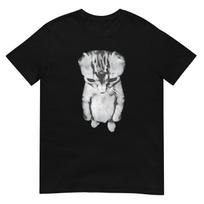 Sad Kitten Meme Standing Cat T-Shirt, Cute Funny Cat Meme Tee, Cat Lover Gift for Animal Fans L