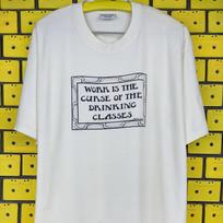 Vintage 90s Oscar Wilde T shirt  Work Is The Curse Of The Drinking Classes  Irish Poet Playwright Writer Tee Size XL 4XL