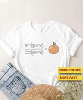 Funny Tangerine Math Pun Premium T shirt, Funny Mathematics Pun Shirt, Sin Cos Maths Shirt, Funny Geek Shirt, Geeky Humor Shirt S