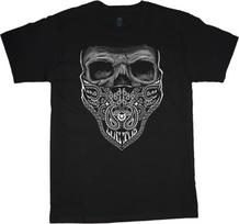 Bandana Gangster Skull T-shirt Graphic Tee S