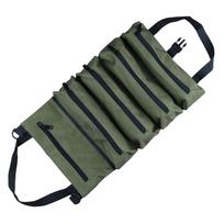 Tool Roll,Multi-Purpose Roll Up Tool Bags,Wrench Roll,Electrician Bags Tool žalia