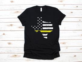 Texas 911 Dispatcher American Flag T-Shirt, USA Texan Emergency Operator Thin Gold Line Tank Top, T-shirt, T-shirt,T-shirt, T-shirt XL