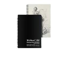 Factory Direct 8K/16K A4 Student Portable Sketch Book  Printed Logo Whole Wood Pulp Kraft Paper 110g A5x60 page