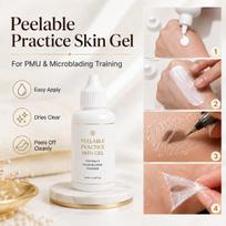 PMU Waterproof Disposable Flexible Soft Transparent Peel off Practice Skin Gel Glue for Permanent Makeup Eyebrow Eyeliner Lip skaidri