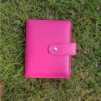 New Arrival Macaron Candy Color A7 Binder Wallet 6 Rings Loose Leaf Budget Notebook PU Leather Cover (as the picture,A7)