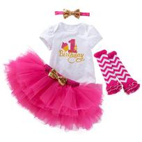 Best Seller Baby Girl Birthday T Shirt Tutu Set Outfit 0-24M Girl Infant Clothes DGHB-001 S&73